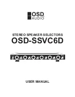 Предварительный просмотр 1 страницы OSD Audio SSVC6D User Manual