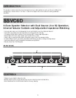 Предварительный просмотр 3 страницы OSD Audio SSVC6D User Manual