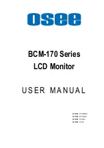 OSEE BCM-170 Series User Manual предпросмотр