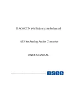 Preview for 1 page of OSEE DAC6820N User Manual