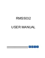 Preview for 1 page of OSEE RMS5032 User Manual