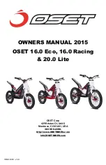 oset 16.0 ECO Owner'S Manual preview