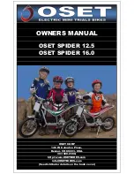 oset SPIDER 12.5 Owner'S Manual preview