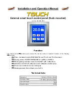 OSF TOUCH 310.000.0700 Installation And Operation Manual preview