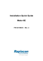 Preview for 2 page of OSI Systems Rapiscan Metor 6E Installation Quick Manual