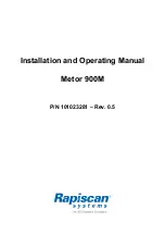 OSI Rapiscan Orion Metor 900M Installation And Operating Manual preview