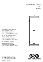 OSO HOTWATER 800 1352 Installation Manual предпросмотр