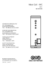 OSO HOTWATER 800 1752 Installation Manual предпросмотр