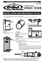 Preview for 1 page of OSO HOTWATER MINI RM5 Installation And Directions For Use