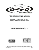 OSO HOTWATER OSO TERMO PLUS-E Installation Manual предпросмотр