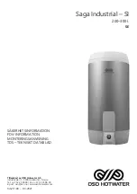 Предварительный просмотр 17 страницы OSO HOTWATER Saga Industrial 800 0854 Installation Instructions Manual