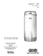 OSO HOTWATER Super SC 150 Installation Instructions Manual preview