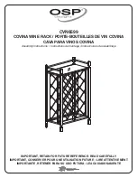 OSP Designs COVINA WINE RACK CVN6599 Assembly Instructions Manual preview