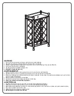 Предварительный просмотр 2 страницы OSP Designs COVINA WINE RACK CVN6599 Assembly Instructions Manual