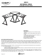 OSP Designs MESD MESSINA DESK Assembly Instructions Manual preview