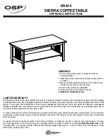 OSP Designs SIERRA COFFEE TABLE SRA12 Operating Instructions preview