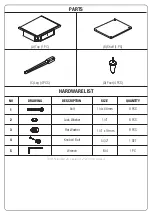 Предварительный просмотр 3 страницы OSP Home Furnishings BANDON BNN09 Assembly Instructions