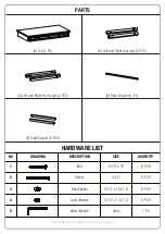 Предварительный просмотр 3 страницы OSP Home Furnishings BATON ROUGE BTD2937 Assembly Instructions