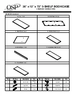 Предварительный просмотр 2 страницы OSP 36’’ x 12’’ x 72’’ 5-SHELF BOOKCASE Operating Instructions