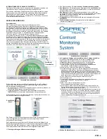 Preview for 8 page of Osprey Medical Display, Contrast Monitoring Instructions For Use Manual