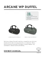Preview for 1 page of Osprey ARCANE WP DUFFEL 40 Owner'S Manual