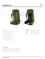 Preview for 2 page of Osprey AURA AG LT Series Owner'S Manual