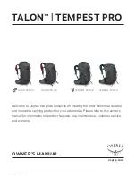 Preview for 1 page of Osprey TALON TEMPEST PRO 30 Owner'S Manual