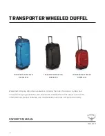 Osprey TRANSPORTER WHEELED DUFFEL 120 Owner'S Manual предпросмотр