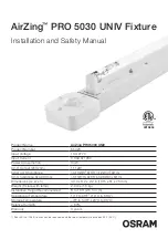 Предварительный просмотр 1 страницы Osram 55028 Installation And Safety Manual