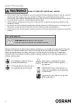 Preview for 3 page of Osram 55028 Installation And Safety Manual