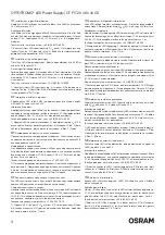 Preview for 3 page of Osram OPTOTRONIC OT FIT 20/220-240/500 CS Installing And Operating Information