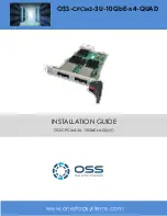 OSS OSS-CPCIe3-3U-10GbE-x4-QUAD Installation Manual preview