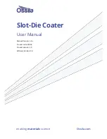 Ossila Slot-Die Coater User Manual предпросмотр