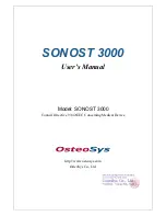 OsteoSys SONOST 3000 User Manual предпросмотр