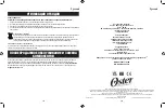 Preview for 82 page of Oster 076023-810-050 Instruction Manual