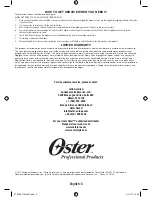 Предварительный просмотр 4 страницы Oster 078059 Instruction Manual