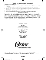 Preview for 19 page of Oster 078059 Instruction Manual