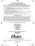 Preview for 28 page of Oster 078059 Instruction Manual