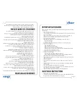 Preview for 2 page of Oster 109478 User Manual