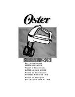Предварительный просмотр 1 страницы Oster 2506 Instruction Manual