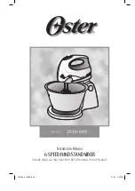 Preview for 1 page of Oster 2610-049 Instruction Manual