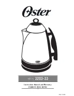 Предварительный просмотр 1 страницы Oster 3203-33  and warranty Instruction Manual And Warranty