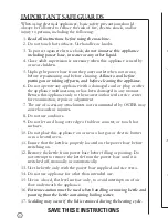 Предварительный просмотр 2 страницы Oster 3203-33  and warranty Instruction Manual And Warranty