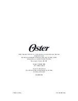 Preview for 22 page of Oster 3305-33 User Manual