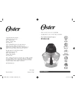 Oster 4 cup Continuous Flow Food Chopper User Manual предпросмотр