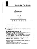 Preview for 8 page of Oster 4127 User Manual