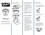 Preview for 1 page of Oster 4722000000 Quick Start Manual
