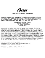 Preview for 69 page of Oster 4839 User Manual