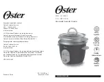 Oster 6-Cup Rice Cooker User Manual предпросмотр