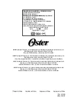 Предварительный просмотр 34 страницы Oster 6052 Instruction Manual